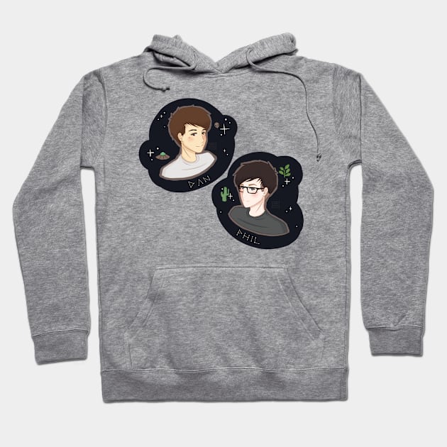 Dan and Phil - Spaceboy and Plantboy Hoodie by autumnraylene